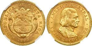20 Colon Costa Rica Oro Cristoforo Colombo (1451 - 1506)
