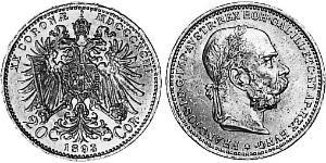20 Corona Österreich-Ungarn (1867-1918) Gold Franz Joseph I (1830 - 1916)
