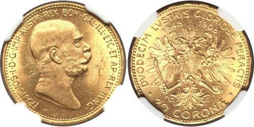 20 Corona Österreich-Ungarn (1867-1918) Gold Franz Joseph I (1830 - 1916)