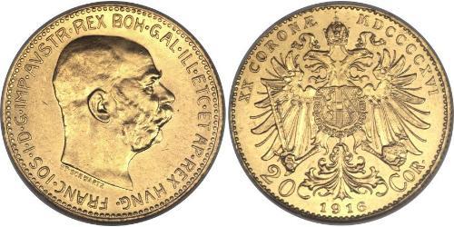 20 Corona Impero austro-ungarico (1867-1918) Oro Franz Joseph I (1830 - 1916)