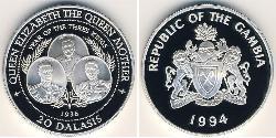 20 Dalasi Gambia (1965 - ) Plata 