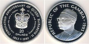 20 Dalasi 冈比亚 (1965 - ) 銀 