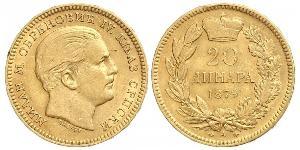 20 Dinar Serbie Or Milan Ier de Serbie
