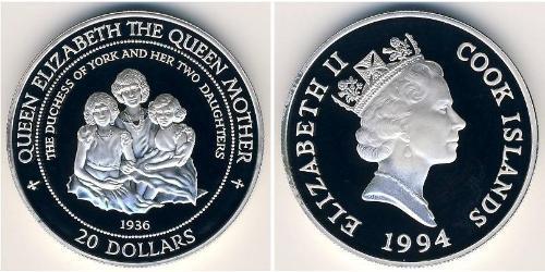 20 Dollar Cook Islands (1965 - ) Argent 