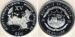 20 Dollar Liberia (1847 - ) Argent 