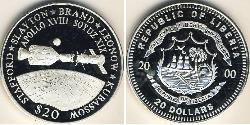 20 Dollar Liberia (1847 - ) Argent 