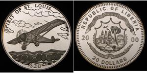 20 Dollar Liberia (1847 - ) Argent 