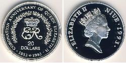 20 Dollar Niue (1974 - ) Argent 