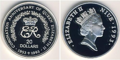 20 Dollar Niue (1974 - ) Argent 