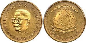 20 Dollar Liberia (1847 - ) Or William Tubman