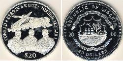 20 Dollar Liberia (1847 - ) Silber 