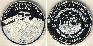 20 Dollar Liberia (1847 - ) Silber 