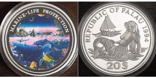 20 Dollar Palau Silber 