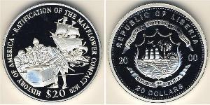 20 Dollar Liberia (1847 - ) Silver 