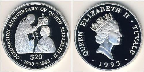20 Dollar Tuvalu (1978 - ) Silver 
