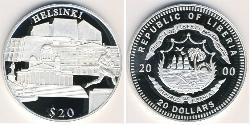 20 Dollar 利比里亚 (1847 - ) 銀 