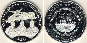 20 Dollar 利比里亚 (1847 - ) 銀 
