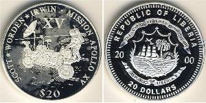 20 Dollar 利比里亚 (1847 - ) 銀 
