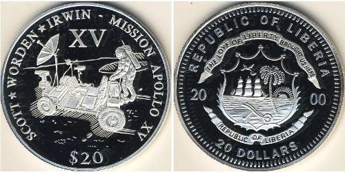 20 Dollar 利比里亚 (1847 - ) 銀 