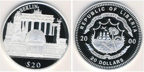 20 Dollar 利比里亚 (1847 - ) 銀 