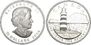 20 Dollaro Brasile Argento Elisabetta II (1926-2022)