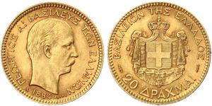 20 Drachma Regno di Grecia (1832-1924) Oro Georges Ier de Grèce (1845- 1913)