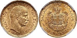 20 Drachma Regno di Grecia (1832-1924) Oro Georges Ier de Grèce (1845- 1913)