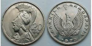 20 Drachma Repubblica Ellenica (1974 - ) Rame/Nichel 
