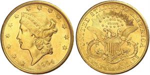 20 Dólar Estados Unidos de América (1776 - ) Oro 