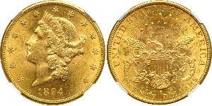 20 Dólar Estados Unidos de América (1776 - ) Oro 