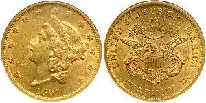 20 Dólar Estados Unidos de América (1776 - ) Oro 