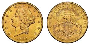 20 Dólar Estados Unidos de América (1776 - ) Oro 