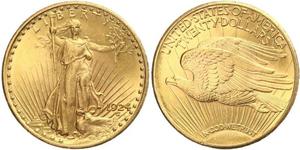 20 Dólar Estados Unidos de América (1776 - ) Oro 