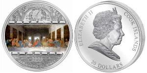 20 Dólar Cook Islands (1965 - ) Plata Isabel II (1926-2022)
