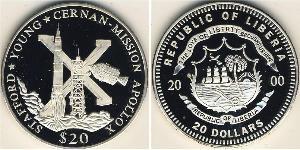 20 Dólar Liberia (1847 - ) Plata 