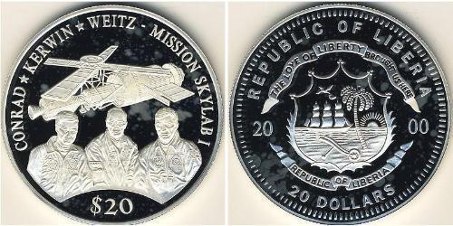 20 Dólar Liberia (1847 - ) Plata 