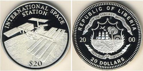 20 Dólar Liberia (1847 - ) Plata 