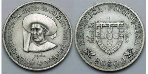 20 Escudo Estado Novo (Portugal) (1933 - 1974) Argent 