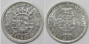 20 Escudo Portugal / Portuguese Angola (1575-1975) Argent 