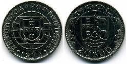 20 Escudo Portuguese Angola (1575-1975) / Portugal Kupfer/Nickel 