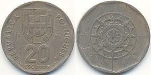 20 Escudo Republica Portuguesa (1975 - ) Kupfer/Nickel 