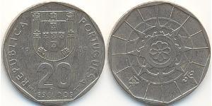20 Escudo Republica Portuguesa (1975 - ) Níquel/Cobre 