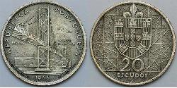 20 Escudo Estado Nuevo (Portugal) (1933 - 1974) Plata 