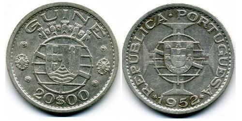 20 Escudo Guinea Portuguesa (1474-1974) Plata 