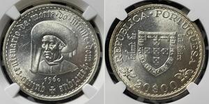 20 Escudo Estado Novo (Portugal) (1933 - 1974) Silber 