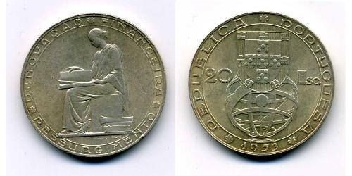 20 Escudo Estado Novo (Portugal) (1933 - 1974) Silber 