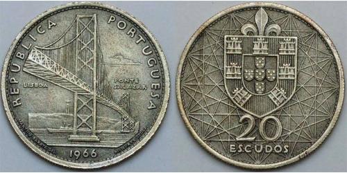 20 Escudo Estado Novo (Portugal) (1933 - 1974) Silber 