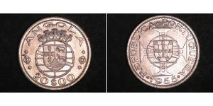 20 Escudo Portugal / Portuguese Angola (1575-1975) Silber 