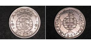 20 Escudo Portugal / Portuguese Angola (1575-1975) Silber 