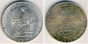 20 Escudo Second Portuguese Republic (1933 - 1974) Silver 
